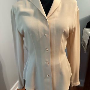 Tahari silk blouse.  Fitted at the waist.